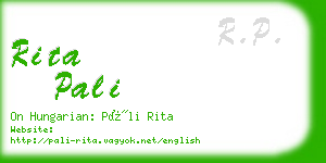 rita pali business card